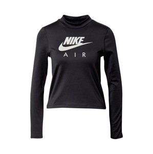 NIKE Sportshirt  černá / stříbrně šedá / bílá