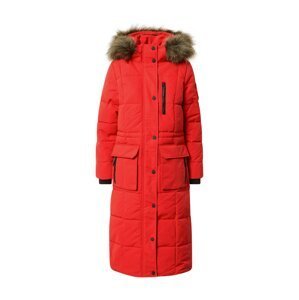 Superdry Zimní kabát  červená / černá