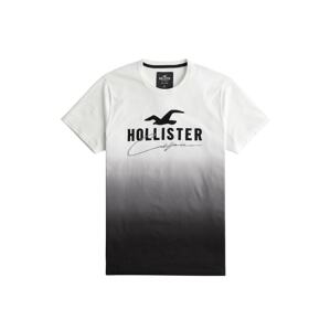 HOLLISTER Tričko  černá / bílá