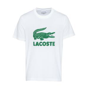 LACOSTE Tričko  bílá / zelená