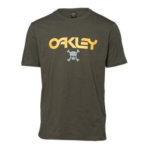 OAKLEY Sportshirt  khaki / oranžová / tmavě šedá