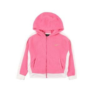 NIKE Sportovní mikina  zlatá / pink / bílá