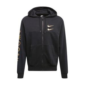 Nike Sportswear Mikina s kapucí  zlatá / černá