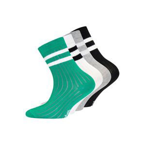 EWERS Ponožky  zelená / bílá / černá / světle šedá