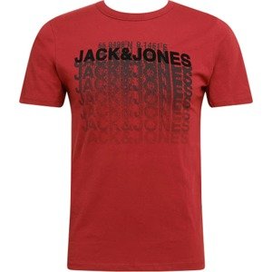 JACK & JONES Tričko 'Club'  červená / černá