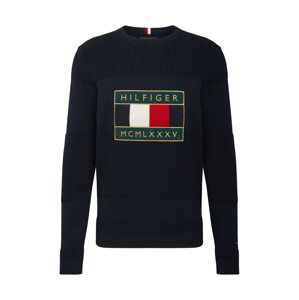 TOMMY HILFIGER Svetr  tmavě modrá / zlatě žlutá / červená / zelená