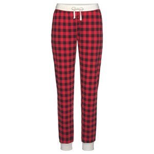 LASCANA Pyžamové kalhoty  červená / černá