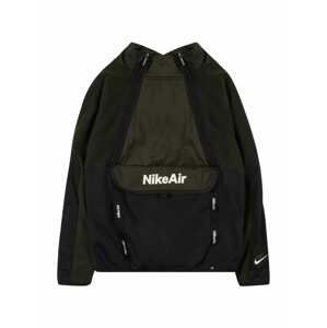 Nike Sportswear Mikina  černá / khaki / bílá