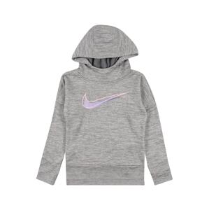 NIKE Sportovní mikina  světle fialová / šedý melír