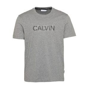 Calvin Klein Tričko  šedý melír / černá