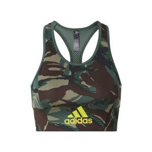 ADIDAS PERFORMANCE Sportovní podprsenka  režná / tmavě hnědá / žlutá / zelená