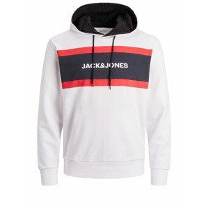 JACK & JONES Mikina  bílá / červená / námořnická modř