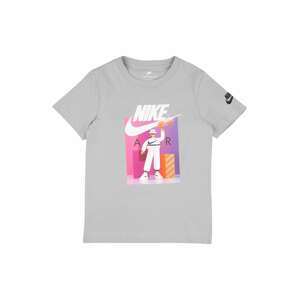 Nike Sportswear Tričko  světle šedá / bílá / černá / světle fialová / mix barev