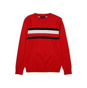 TOMMY HILFIGER Pullover  červená / bílá / noční modrá