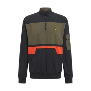 Lyle & Scott Přechodná bunda  černá / khaki / oranžová