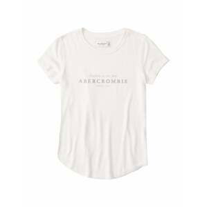 Abercrombie & Fitch Tričko  bílá / světle šedá