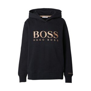 BOSS Casual Mikina 'Edelight'  černá / růžově zlatá