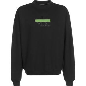 Calvin Klein Jeans Mikina  černá / bílá / světle zelená