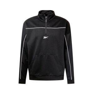 Reebok Sport Sportovní mikina  černá / bílá