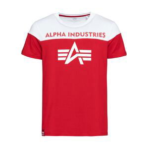 ALPHA INDUSTRIES Tričko  melounová / bílá