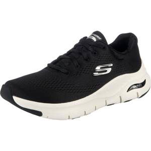 SKECHERS Tenisky  černá / bílá