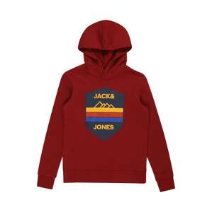 Jack & Jones Junior Mikina 'ADISONS'  červená / mix barev