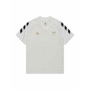 ADIDAS PERFORMANCE Funkční tričko  bílá / černá / zlatá
