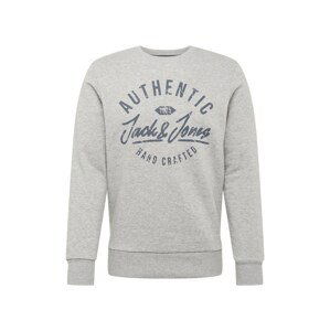 JACK & JONES Mikina 'HERO'  světle šedá / stříbrně šedá