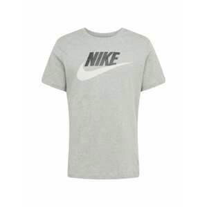 Nike Sportswear Tričko  bílá / šedý melír / černá