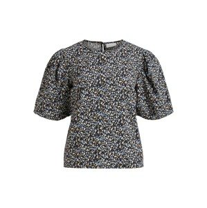 VILA Shirt 'ANMA'  černá / modrá / žlutá