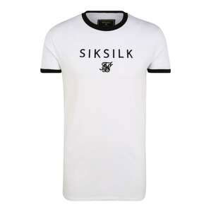 SikSilk Shirt  bílá / černá