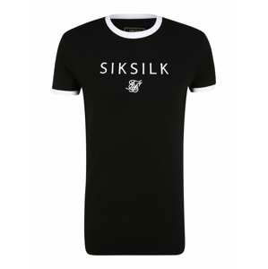 SikSilk Shirt  černá / bílá