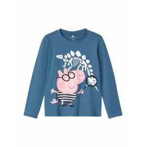 NAME IT Tričko 'Peppa Pig Jakomas'  bílá / černá / světle růžová / námořnická modř / chladná modrá