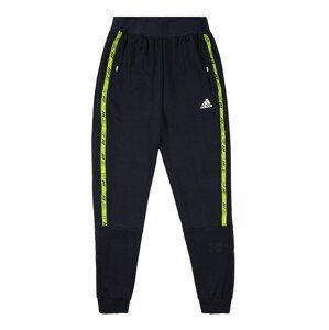 ADIDAS PERFORMANCE Sportovní kalhoty  modrá / svítivě žlutá / bílá