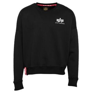 ALPHA INDUSTRIES Mikina  černá / bílá