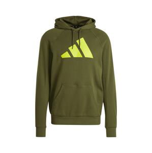 ADIDAS PERFORMANCE Sportovní mikina  khaki / svítivě zelená