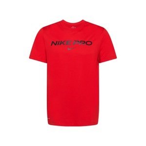 NIKE Funkční tričko  červená / černá