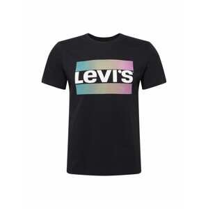 LEVI'S Tričko  černá / bílá / světle fialová / světlemodrá