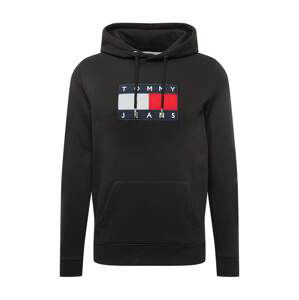 Tommy Jeans Mikina  černá / bílá / červená / modrá