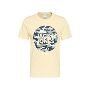 JACK & JONES Tričko 'PRIME'  pastelově žlutá / námořnická modř / černá / šedá / bílá