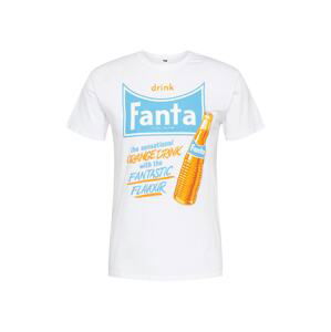 Mister Tee Tričko 'Fanta Refreshing'  bílá / oranžová / světlemodrá