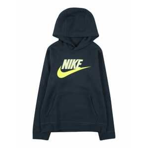 Nike Sportswear Mikina 'CLUB'  noční modrá / svítivě žlutá / pastelově žlutá