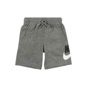 Nike Sportswear Kalhoty  šedá / černá / bílá