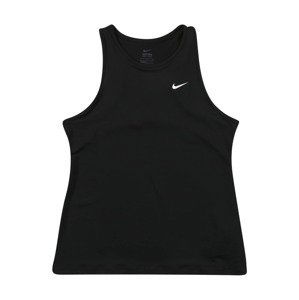 NIKE Sportovní top  černá / bílá