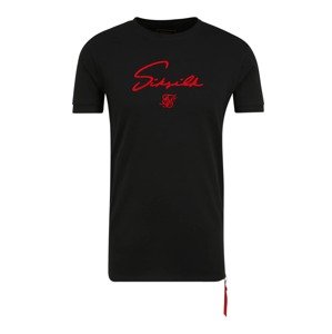 SikSilk Tričko  černá / červená