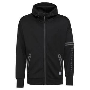 Superdry Sportovní mikina s kapucí 'TRAINING GYMTECH ZIPHOOD'  černá