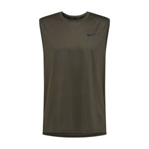 NIKE Funkční tričko  khaki / černá