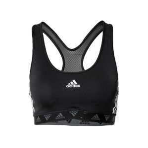 ADIDAS PERFORMANCE Sportovní podprsenka  bílá / černá / šedá