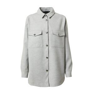 River Island Jacke 'Flannel Overshirt'  světle šedá / šedá