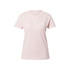 ALPHA INDUSTRIES Tričko  pastelově růžová / bílá